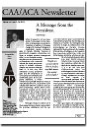 CAA Newsletter Volume 20 Issue 2