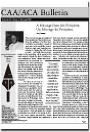 CAA Newsletter Volume 22 Issue 1