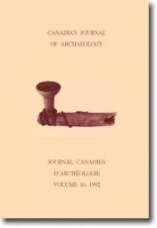 Journal canadien d'archéologie volume 16