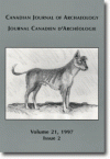 Journal canadien d'archéologie volume 21, numéro 2